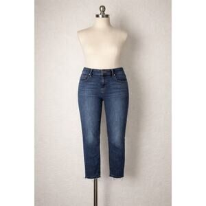Lucky Brand Lolita Crop Jeans Raw Hem Medium Wash Size 6